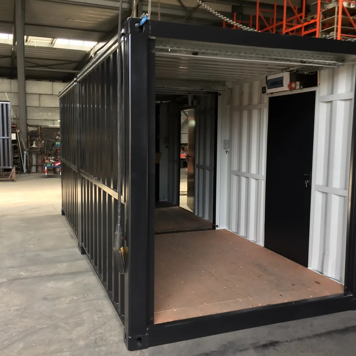 2 kiosk barcontainers aan elkaar gekoppeld