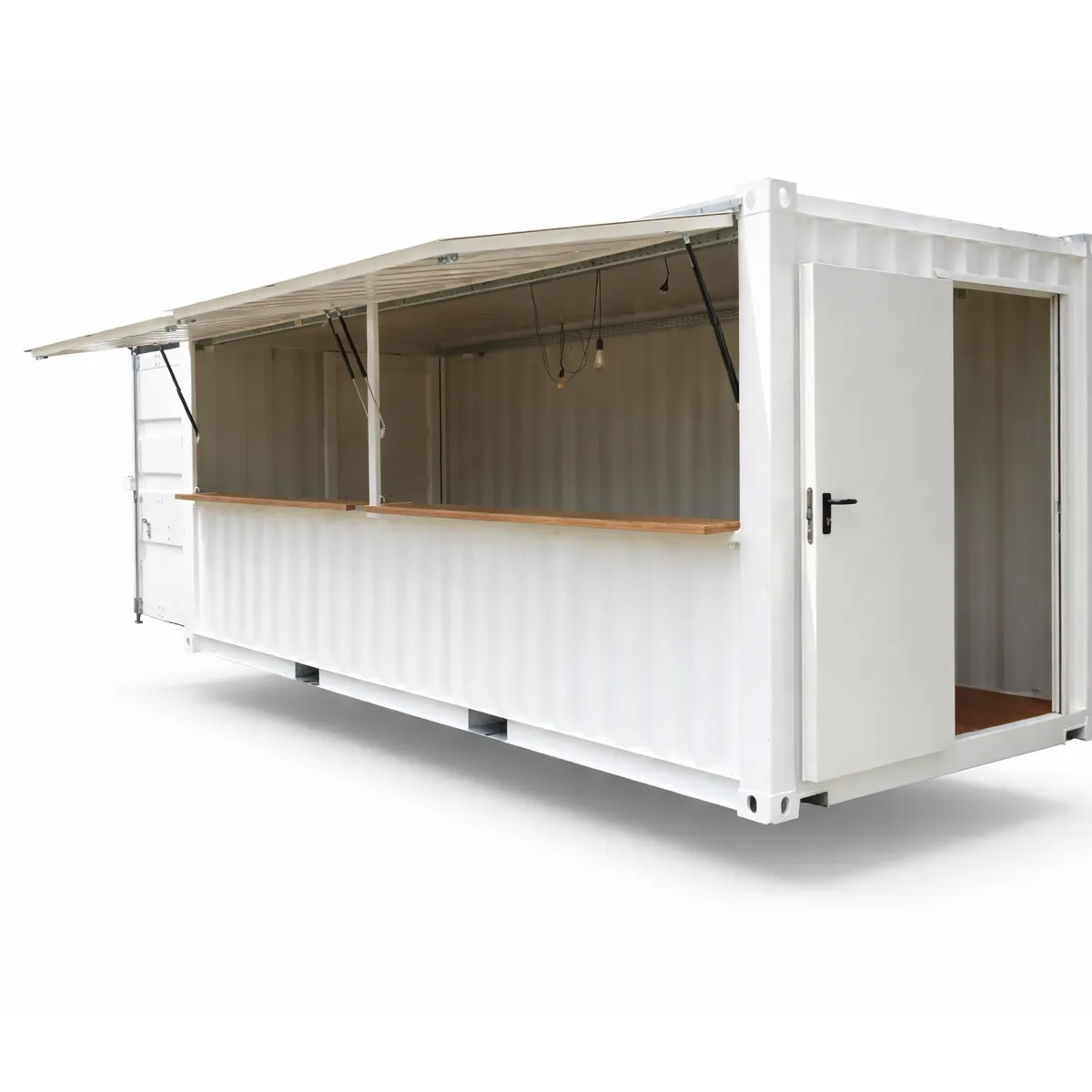 witte barcontainer, 2 luiks dr