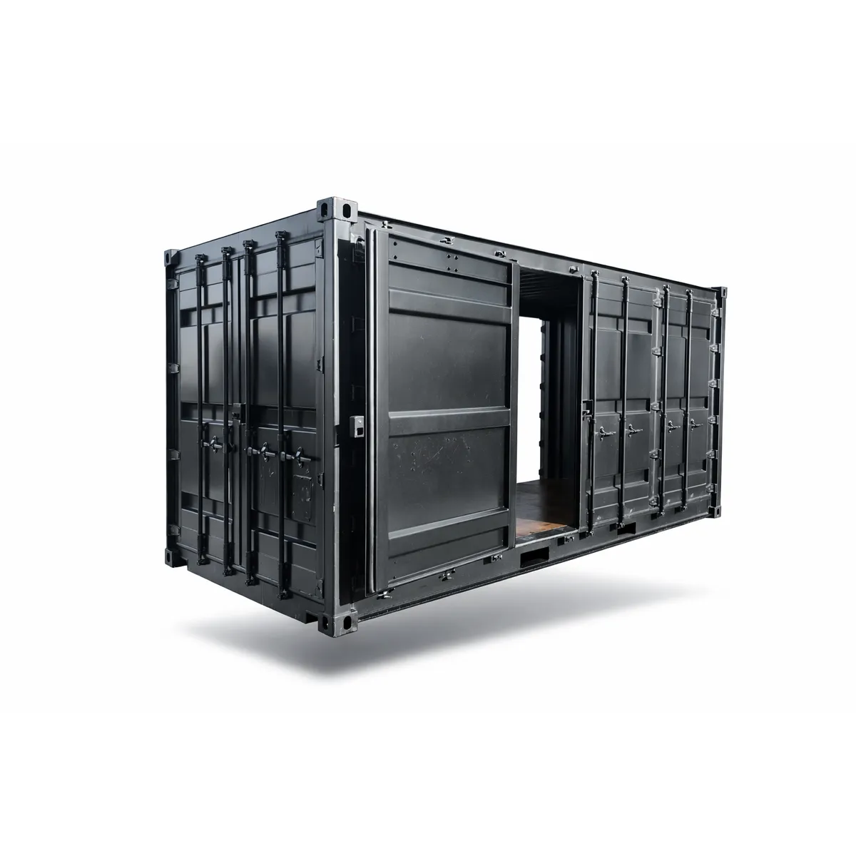 Dubbel Open Side 20ft Zwart