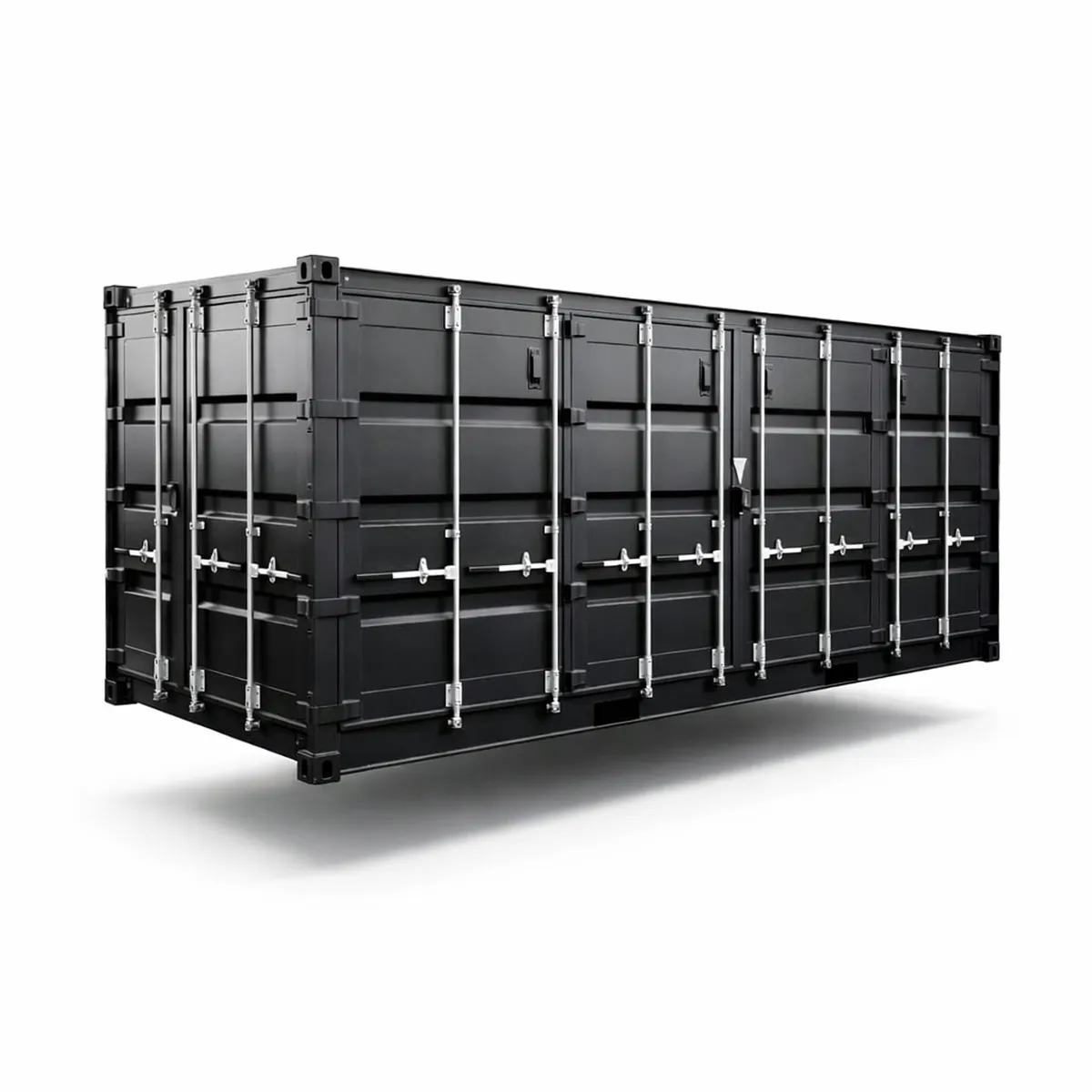 Open Side 20ft Zwart